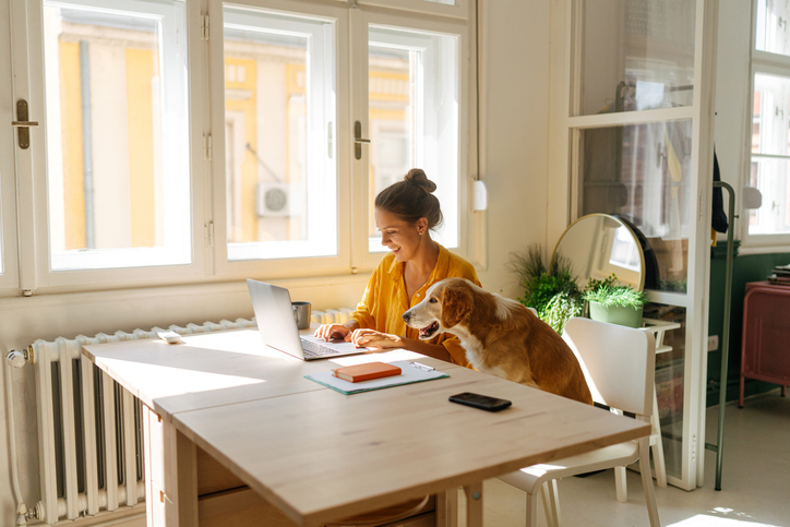 Woman with dog