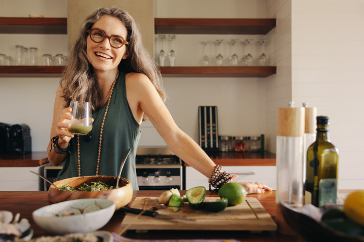 woman with juice