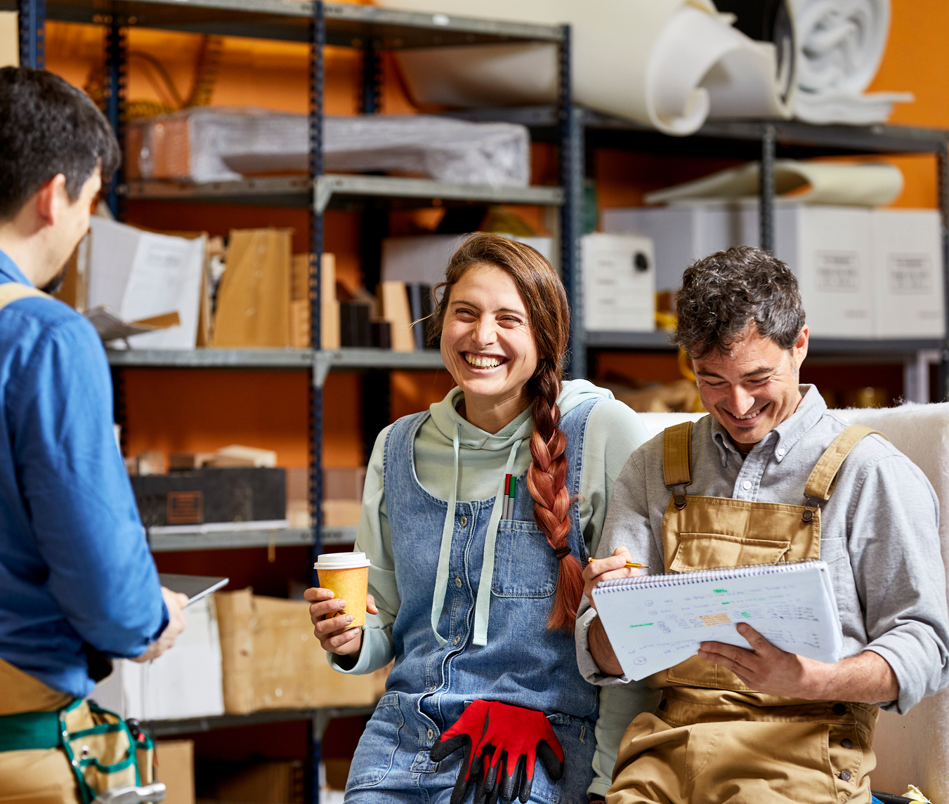 Woman smiling at work